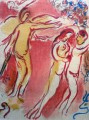 Adam et Eve sont bannis du paradis contemporain Marc Chagall